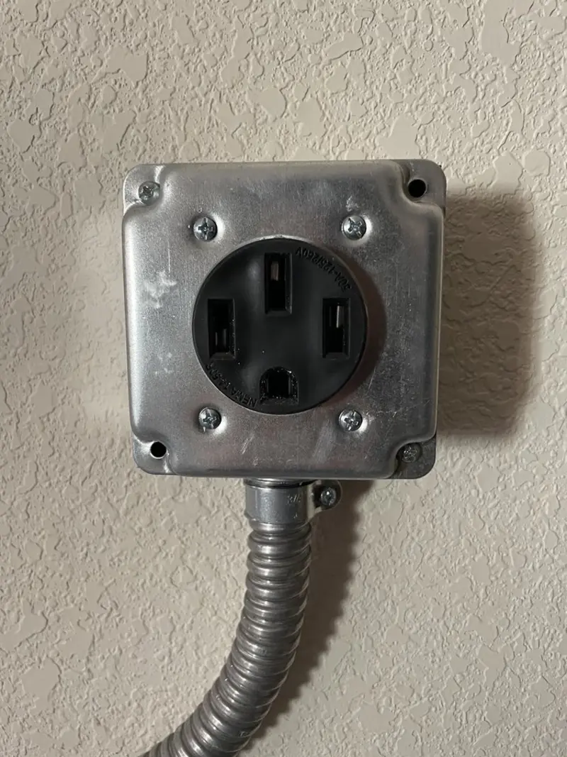 NEMA 14-50 outlet installed for Electrical Panel Upgrade in Wahneta